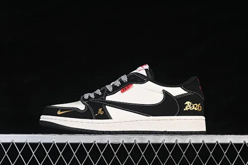 All categories Air Jordan Jordan series basketball shoes Air Jordan 1 Low High-end customized low-top sneakers Air Jordan 1 Low AJ1 Joe 1 black and white panda contrast high-end customized low-top retro basketball shoes MZ9588-823